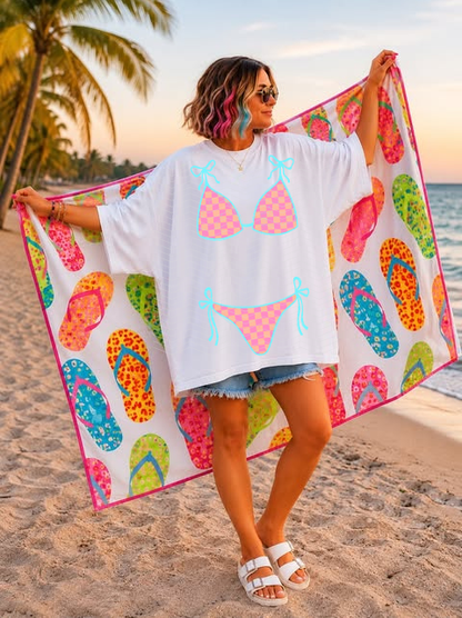 Swim Bottoms & Top Checkered DTF TRANSFER