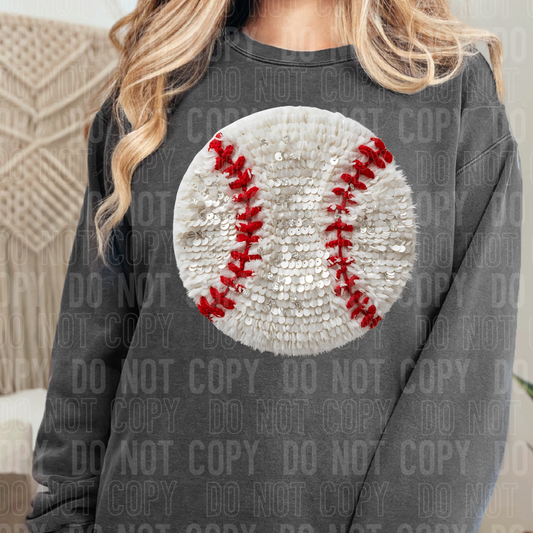 Baseball Faux Yarn DTF TRANSFER