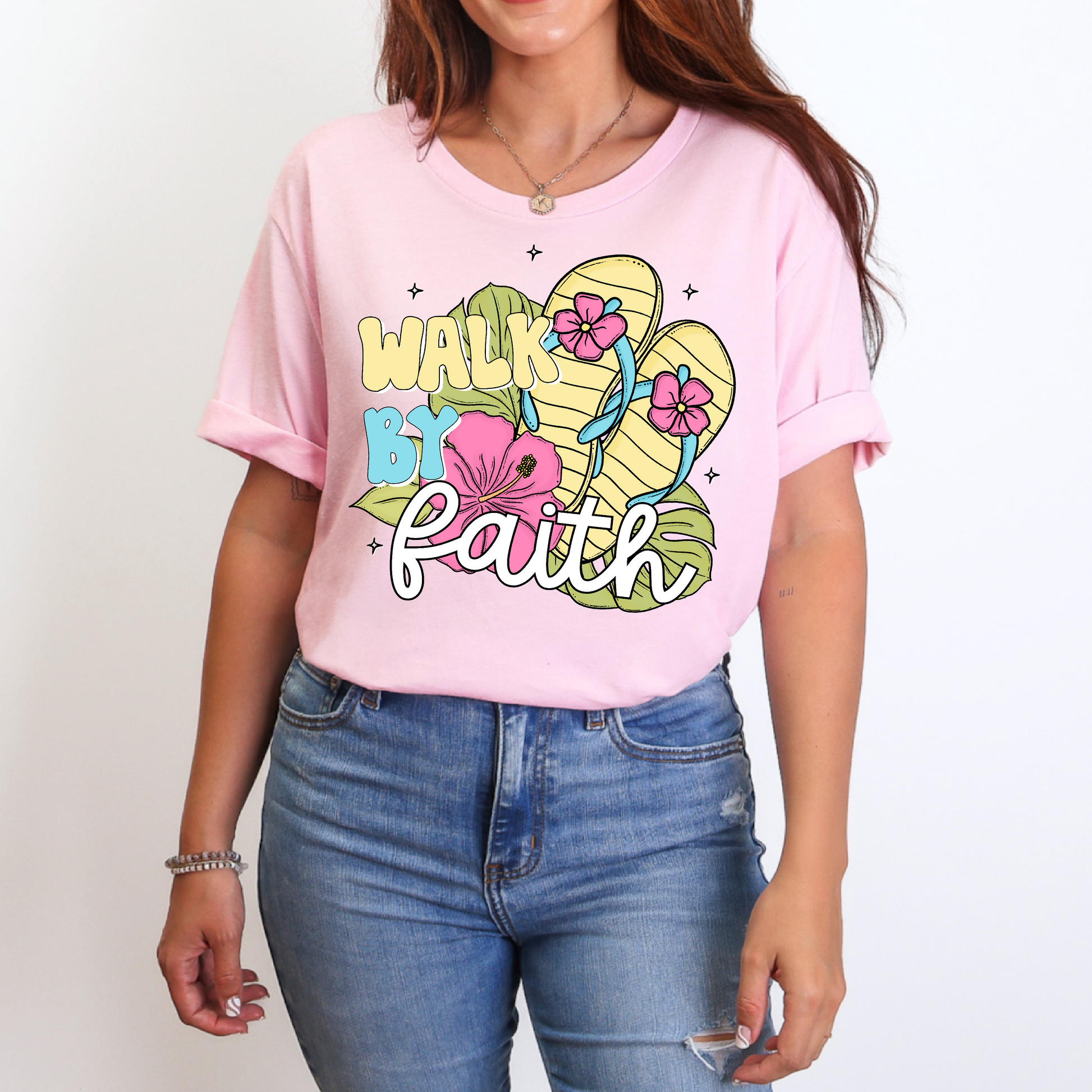 Walk By Faith Flip Flops DTF TRANSFER