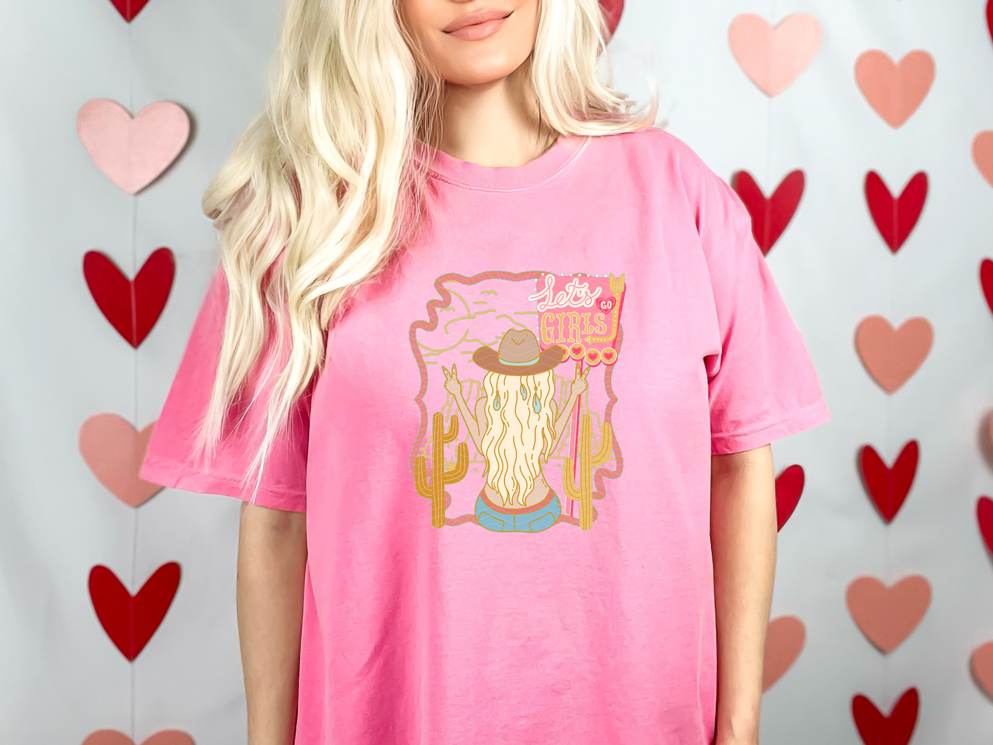 Let's Go Girls Cowboy Hat Cake DTF TRANSFER