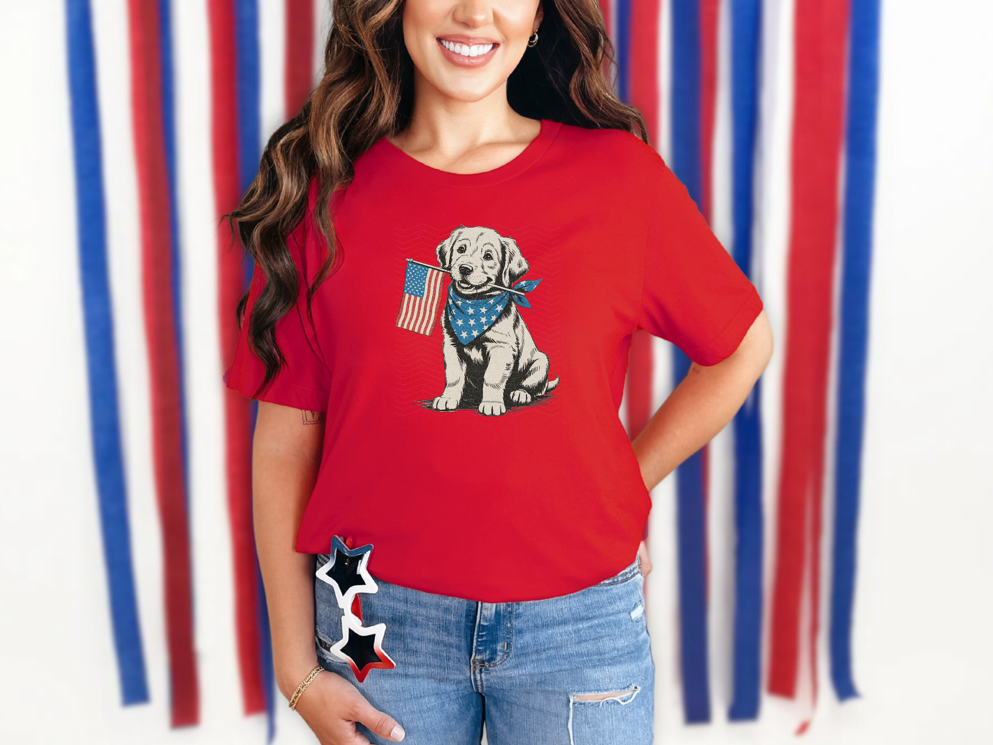 Patriotic Dog DTF TRANSFER