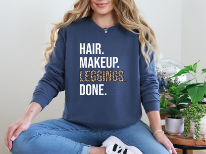 Hair Makeup Leggings Done DTF TRANSFER