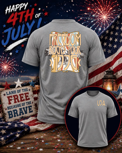 Freedom Rocks Tour Gold DTF TRANSFER