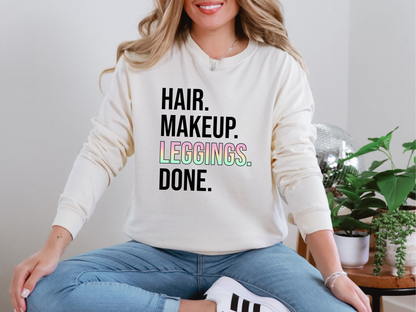 Hair Makeup Leggings Done DTF TRANSFER