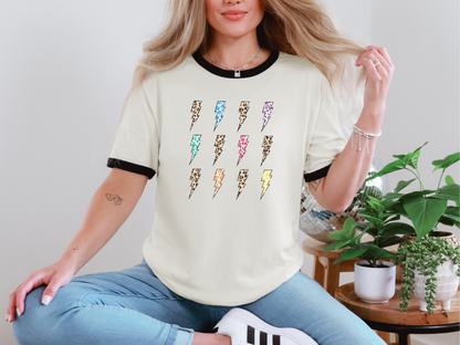 Leopard Lightning Bolt Grunge DTF TRANSFER