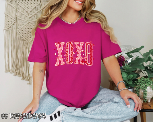 XOXO Varsity Valentine Bow DTF TRANSFER