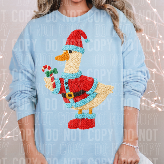 Christmas Goose Faux Yarn DTF TRANSFER