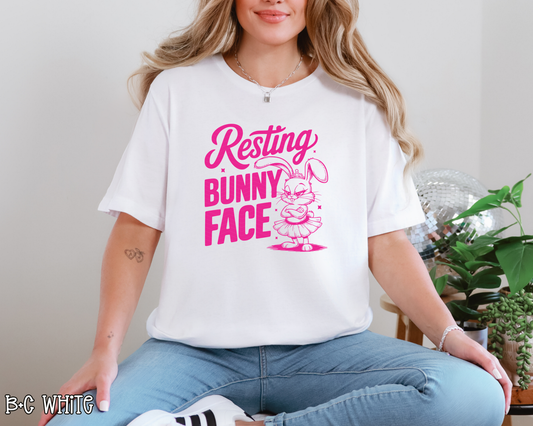 Resting Bunny Face Pink DTF TRANSFER