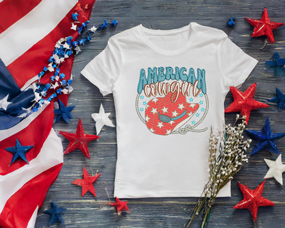 American Cowgirl Red DTF TRANSFER