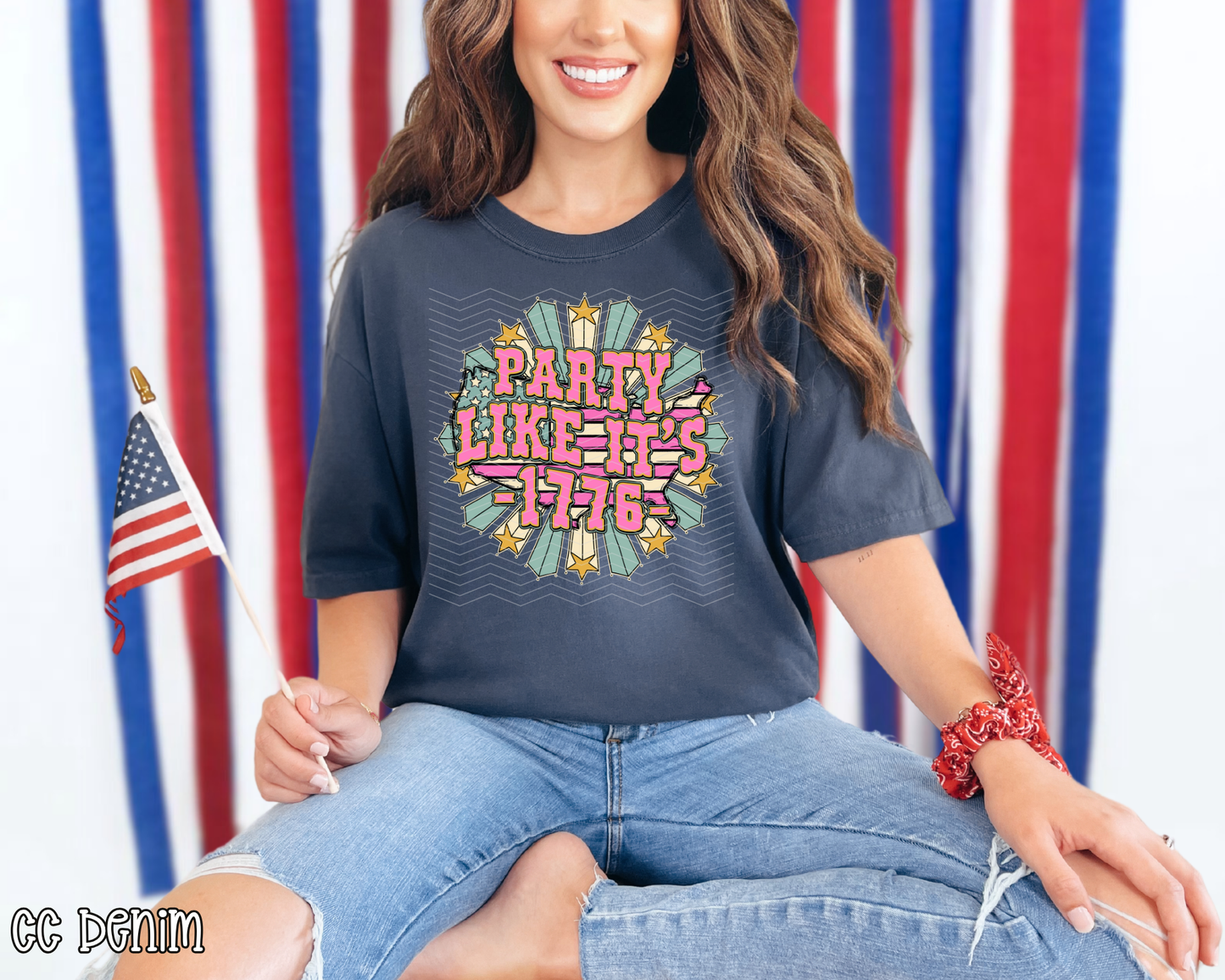 Party Like its 1776 (Pink / Red) DTF TRANSFER