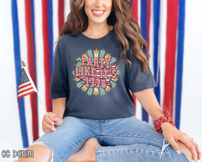 Party Like its 1776 (Pink / Red) DTF TRANSFER