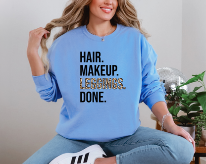 Hair Makeup Leggings Done DTF TRANSFER