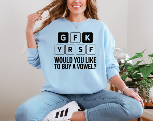Would You Like To Buy A Vowel DTF TRANSFER