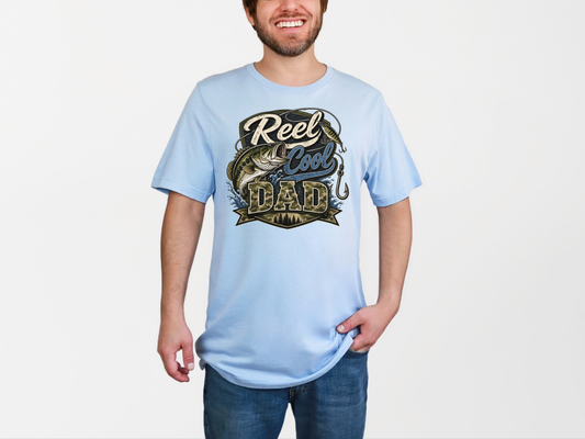 Reel Cool Dad Fishing Camo DTF TRANSFER