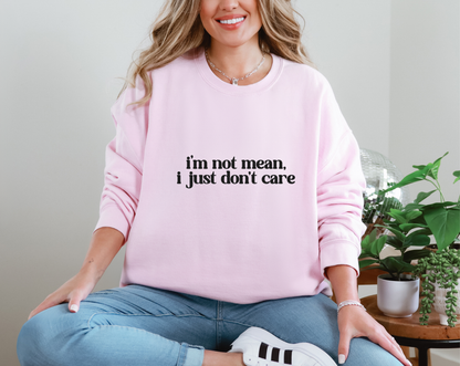 I m Not Mean I Just Don t Care DTF TRANSFER