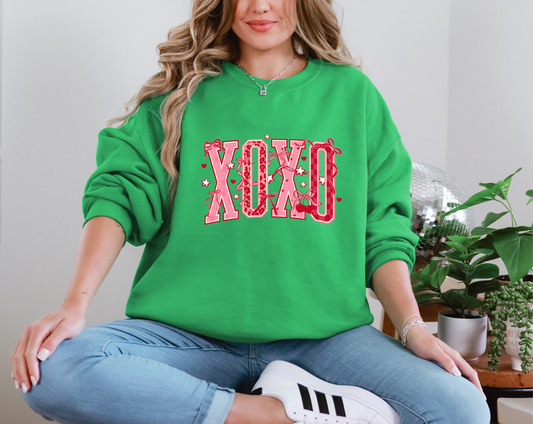 XOXO Varsity Valentine Bow DTF TRANSFER