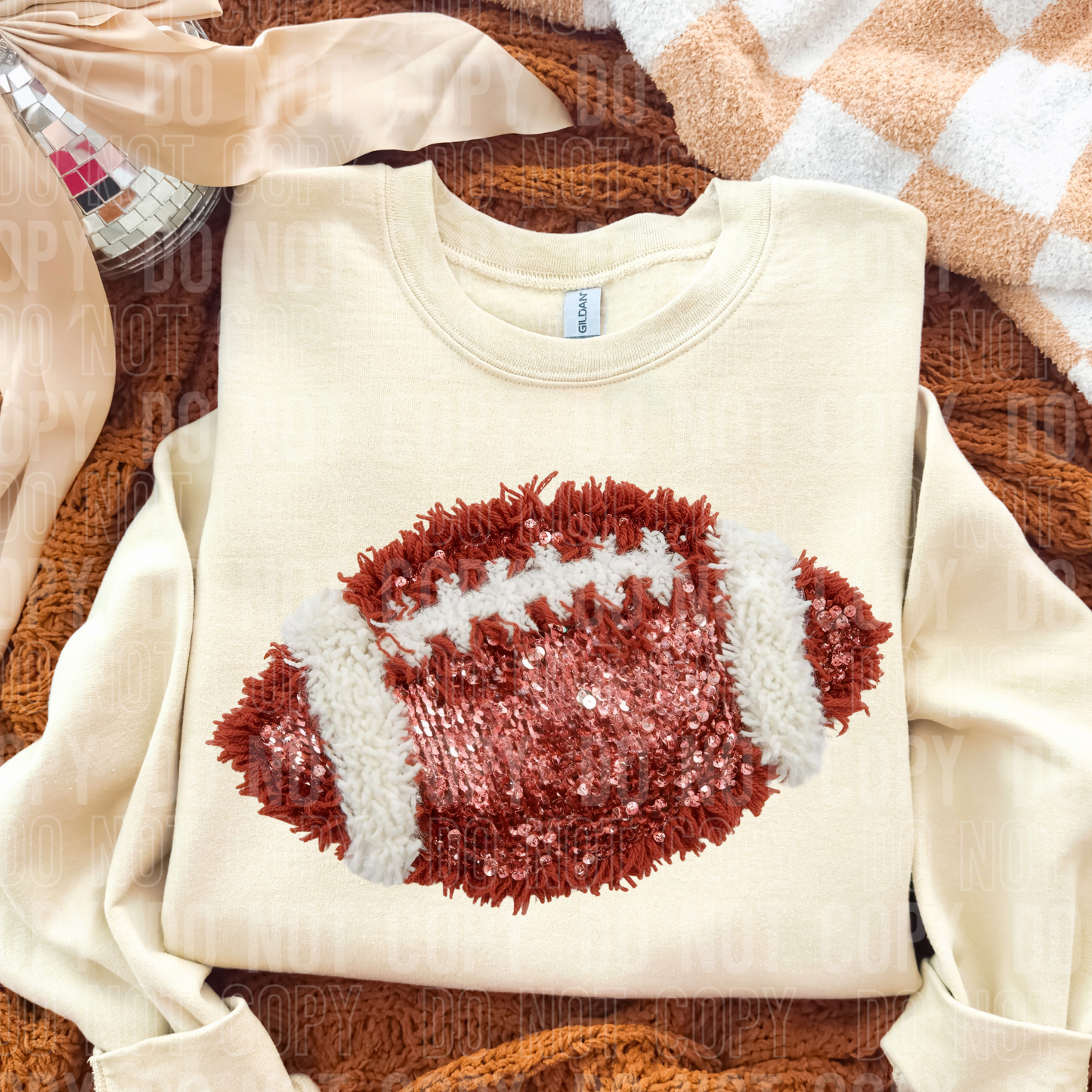 FOOTBALL FAUX YARN DTF TRANSFER