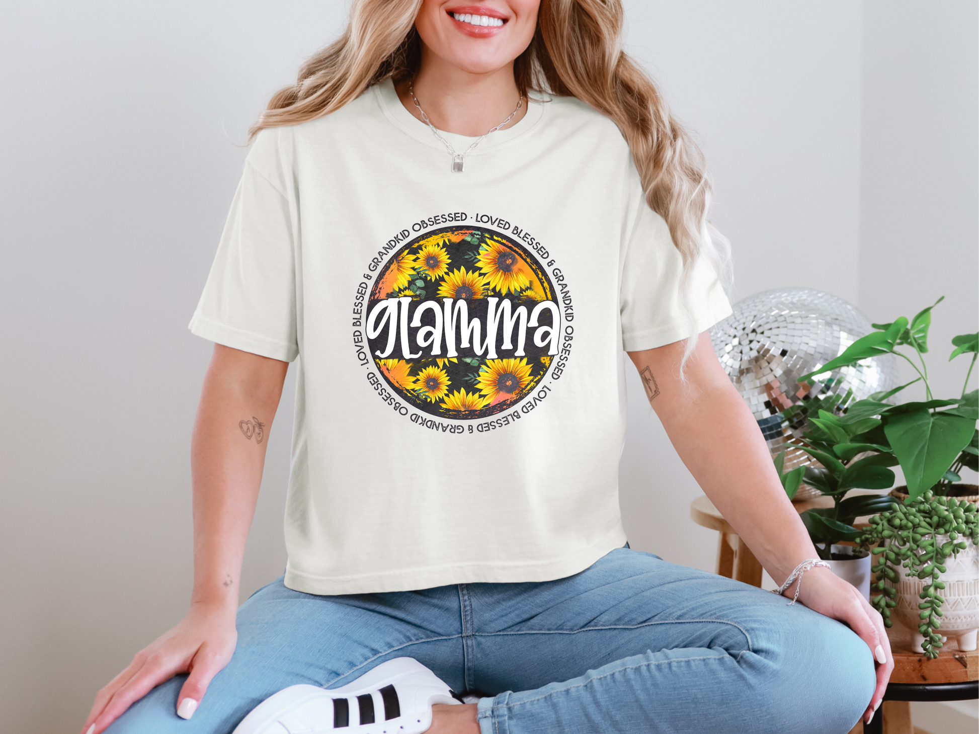 Glamma Sunflower Circle DTF TRANSFER