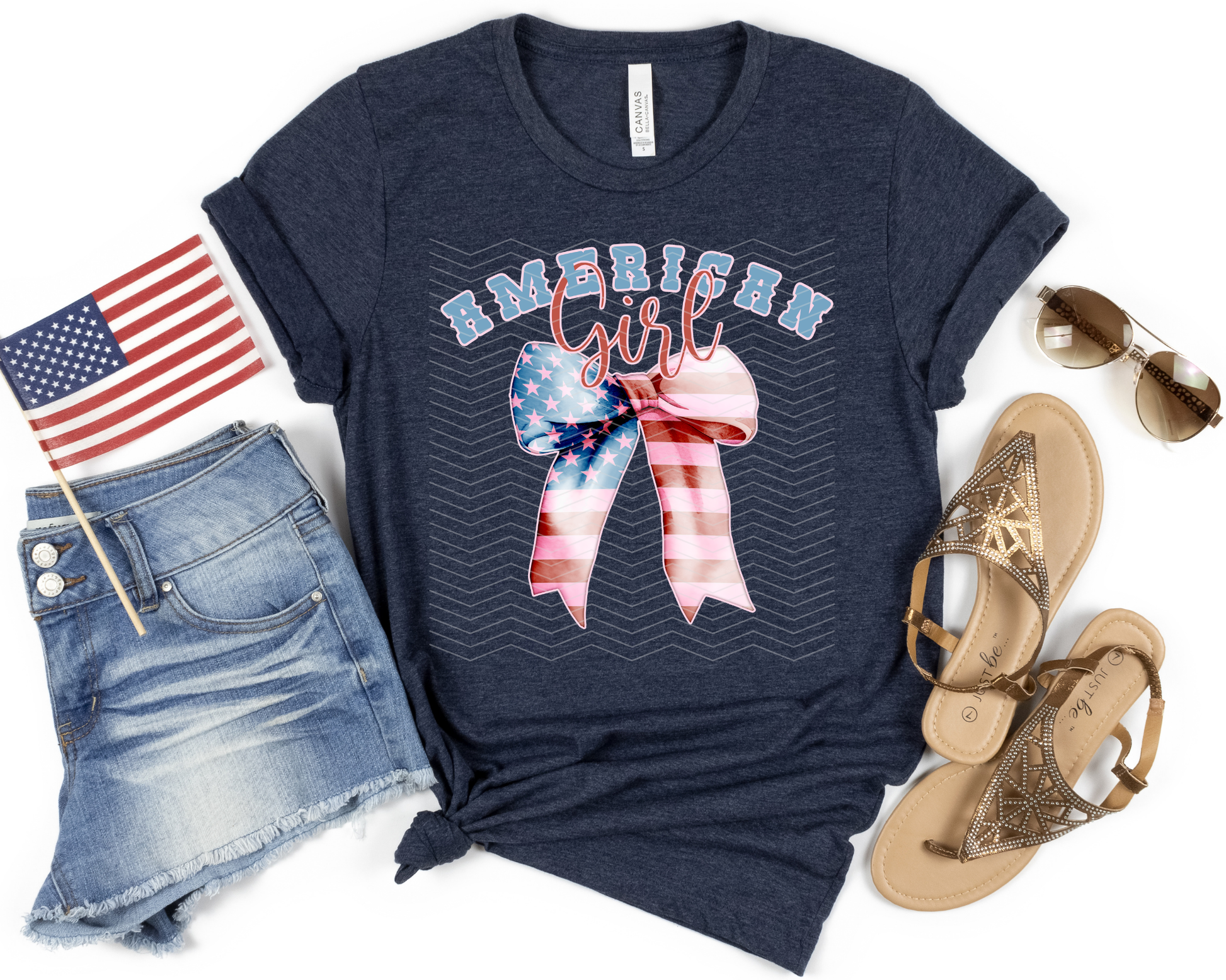 American Girl Bow DTF TRANSFER
