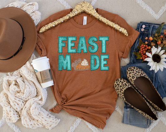 Feast Mode Faux Embroidery DTF TRANSFER