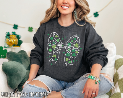 Too Cute To Pinch Bow White DTF TRANSFER
