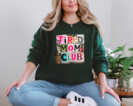 Tired Mom Club Ransom Letters DTF TRANSFER