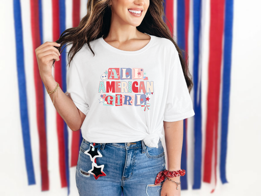 All American Girl Ransom Letters DTF TRANSFER