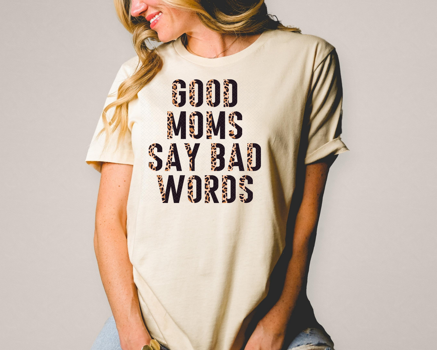 good moms bad words half leopard DTF TRANSFER