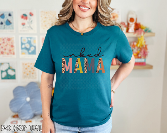 inked mama half leopard pastel DTF TRANSFER