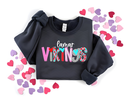 Valentine's Mascot | Hearts Poppy Style | DTF TRANSFER