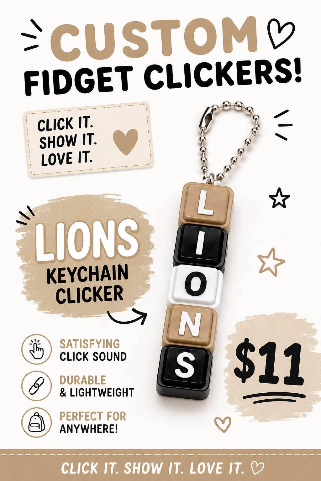LAKE COUNTRY - Lions Fidget Clicker