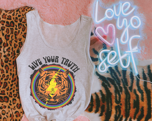 Live Your Truth Pride Retro DTF TRANSFER