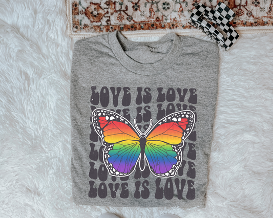 Love is Love Butterfly DTF TRANSFER