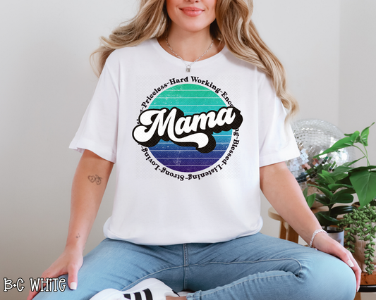 mama circle blue DTF TRANSFER