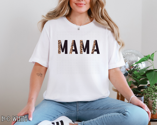 mama half leopard black DTF TRANSFER