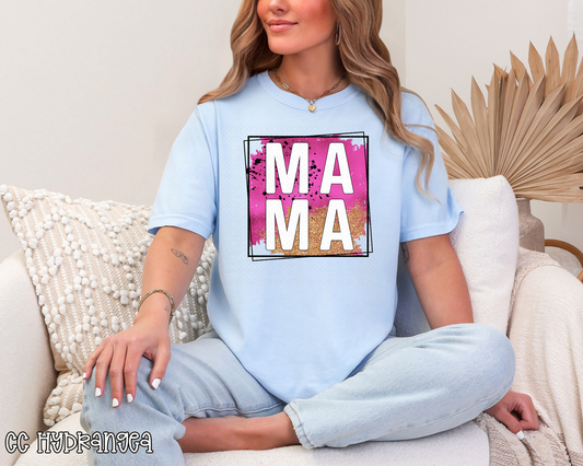 mama pink gold box DTF TRANSFER
