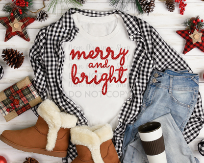 Merry & Bright red tinsel