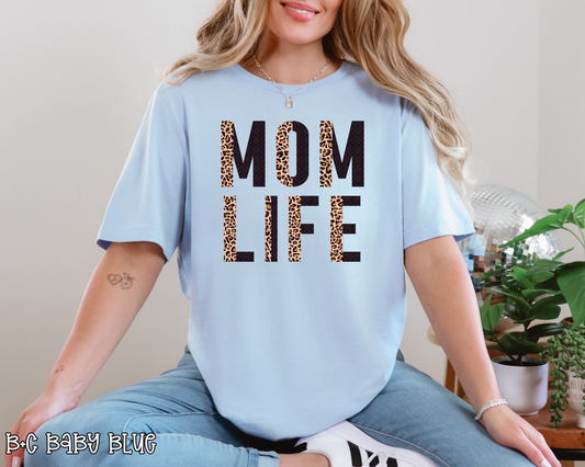 mom life half leopard DTF TRANSFER