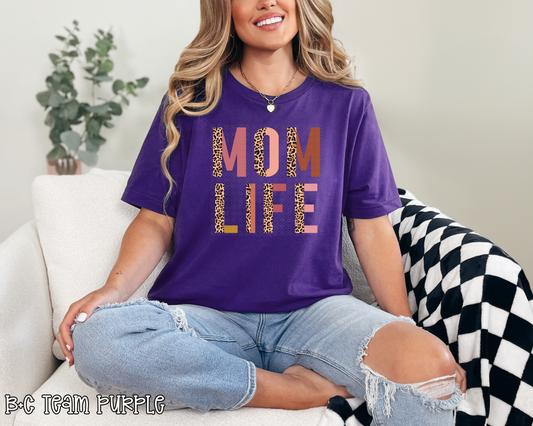 mom life half leopard pastel DTF TRANSFER