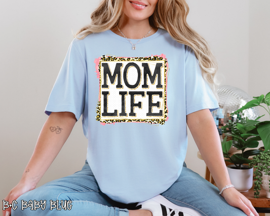 Mom Life Leopard Frame