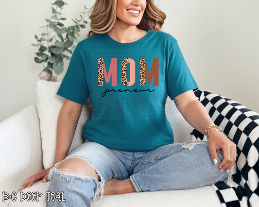 mompreneur half leopard DTF TRANSFER