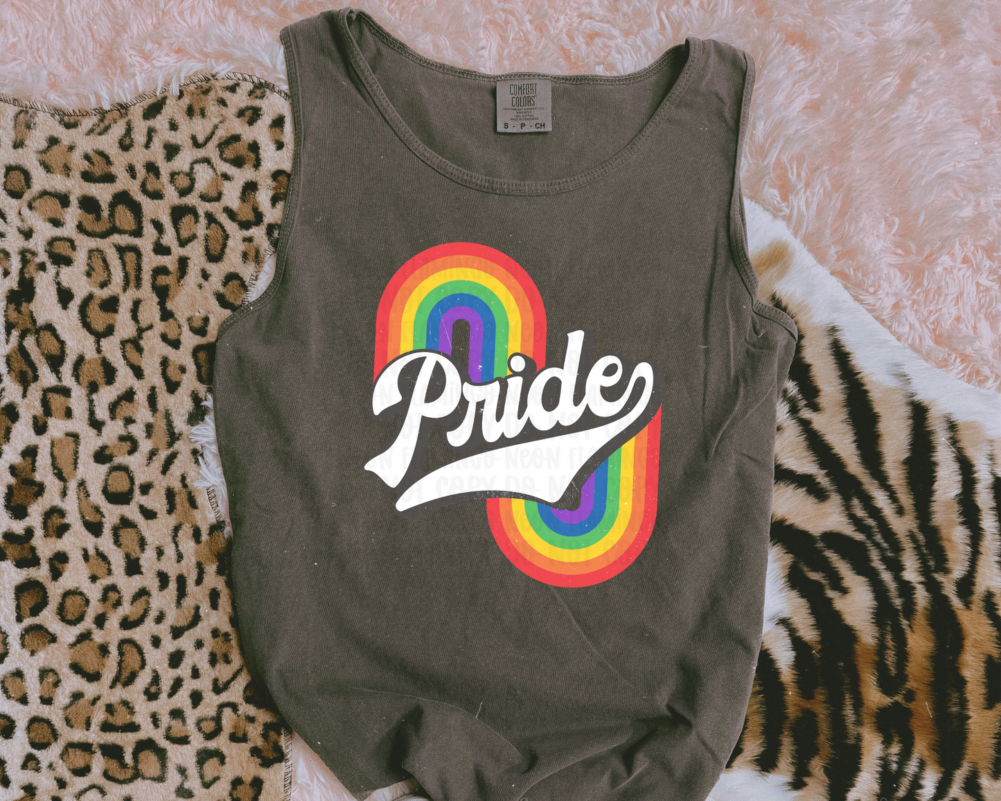 Pride Retro Double Rainbow DTF TRANSFER