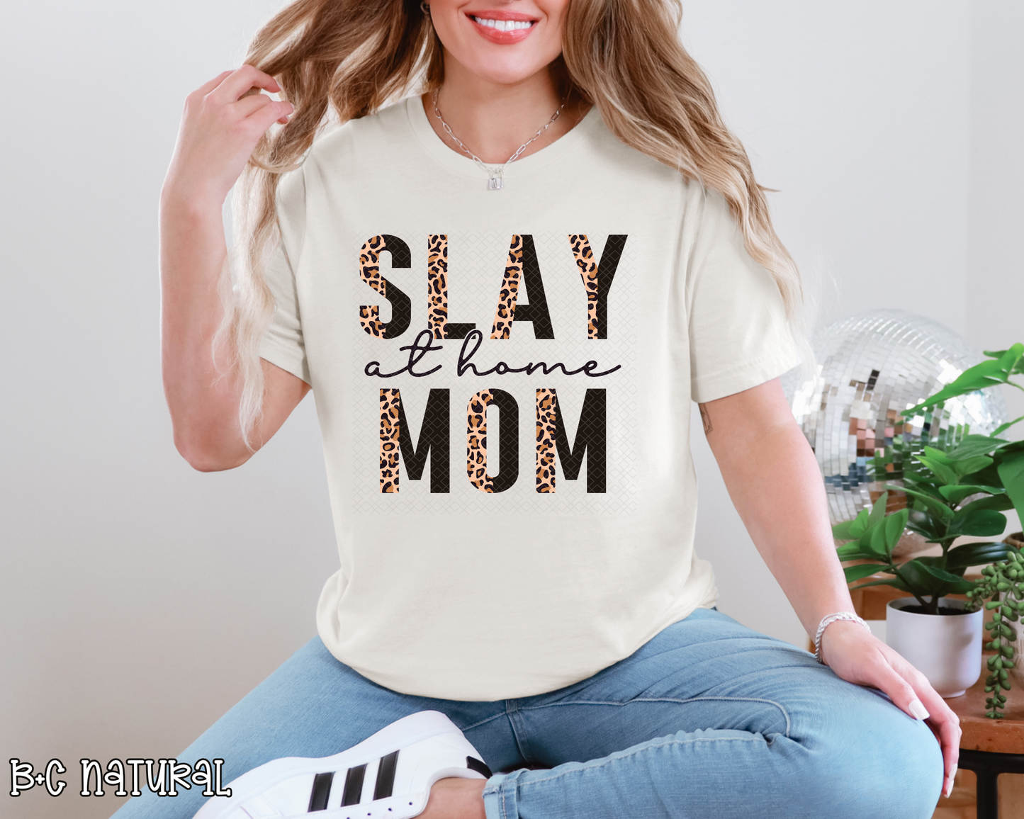 slay at home mom half leopard DTF TRANSFER