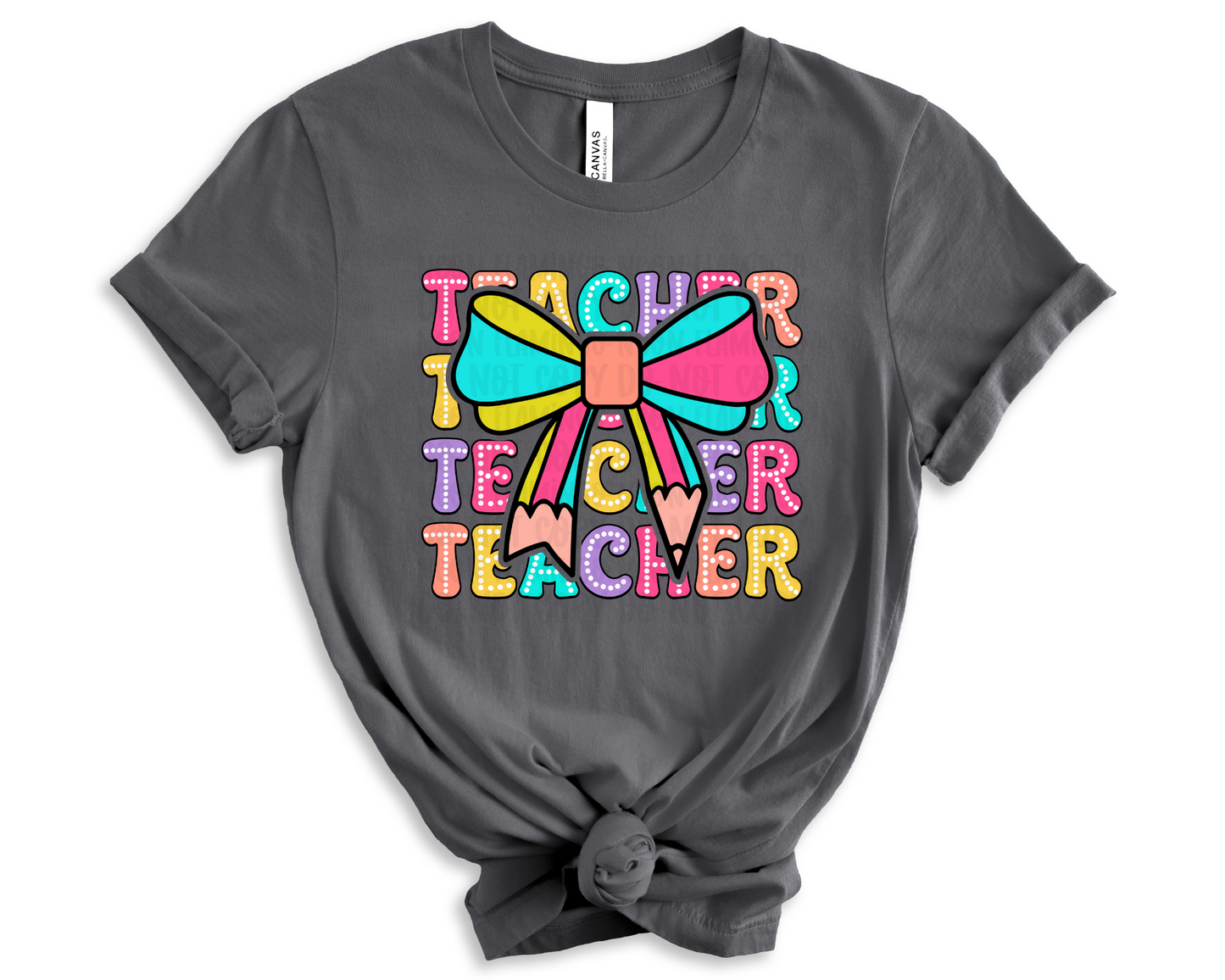 Teacher Stacked Bow DTF TRANSFER